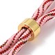 Bracelets argentés en corde de nylon MAK-C003-03G-02-2