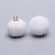 Handmade Faux Mink Fur Covered Pendants WOVE-S108-03M-1