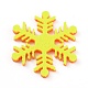 スノーフレークフェルト生地のクリスマスのテーマを飾る  グリッター金粉付き  子供のためのDIYヘアクリップは作る  オレンジ  3.6x3.15x0.25cm DIY-H111-B06-2