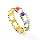 Anneaux de perles de rocaille en verre pour les femmes adolescentes X1-RJEW-TA00009-5