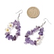 Серьги-подвески в виде цветка из натурального аметиста EJEW-JE06802-02-4