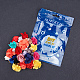 Sunnyclue 1 juego 15 colores tela 3d encantos de flores colgantes colgantes de flores de tela floral borla de tela encantos con tapas de metal para pendientes fabricación de joyas llavero manualidades diy FIND-SC0001-30-7