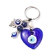 Porte-clés en lapis-lazuli naturel et perles d'eau douce KEYC-JKC00365-03-1