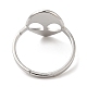 304 anello regolabile con volto alieno in acciaio inossidabile da donna RJEW-M149-13P-2