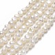 Fili di perle di perle d'acqua dolce coltivate naturali PEAR-A005-05E-01-1