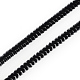 丸パイプクリーナーシェニールスティック  鉄線で  ブラック  300x5mm X-AJEW-S007-08-2