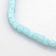 Imitation Jade Glass Cube Beads Strands EGLA-F074A-08-3