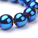 Chapelets de perles en hématite synthétique sans magnétiques G-S096-6mm-7-2