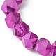 Bracelets extensibles en perles de verre rondes coupées en étoile pour femmes BJEW-JB09482-4