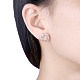 Clous d'oreilles en argent sterling à la mode EJEW-BB30025-RG-3