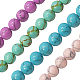 Chapelets de perles en turquoise synthétique TURQ-H038-8mm-M-1