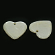 White Shell Heart Pendants SSHEL-J017-15-2