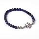 Natural Lapis Lazuli Beaded Bracelets BJEW-N0004-001B-1
