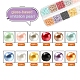 1200 Stück 12-farbig backlackierte perlmuttfarbene Glasperlen HY-YW0001-06-2