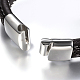 Men's Braided Leather Cord Bracelets BJEW-H559-15D-4