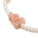 Natürliche Sonnenstein-Chip-Perlenkette für Mädchenfrauen NJEW-TA00016-01-4