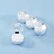 Chgcraft 40pcs cajas de anillo de plástico transparente blanco aretes de cristal cajas de almacenamiento de joyas caja organizadora de exhibición con espuma para almacenar anillos pendientes de joyería OBOX-CA0001-001B-4