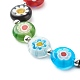 Bracelet extensible de perles de lampwork millefiori faites à la main pour cadeau de femme adolescente BJEW-JB06847-01-4