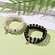 6Pcs 6 Style Natural Mixed Gemstone Beaded Stretch Bracelets Set BJEW-JB09117-6