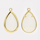 Real Gold Plated Brass Glass Pendants GLAA-J046-01G-2