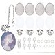 SUPERFINDINGS DIY Oval Photo Pendant Necklace Making Kit DIY-FH0004-62-1