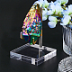 Globleland 2 pièces 2 couleurs carré transparent acrylique cristal minéral supports ODIS-GL0001-06-4