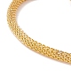 Bracelet coulissant à breloques en forme de cœur avec strass en cristal et chaîne à mailles rondes pour femme BJEW-C013-08G-2