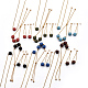 304 Stainless Steel Stud Earrings & Slider Bracelets & Necklaces Jewelry Sets SJEW-L133-05G-1