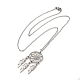 201 Stainless Steel Pendnat Necklace with Cable Chains NJEW-E102-01P-02-2