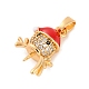 Латунные микро-паве кубические цирконии подвески-бейлы KK-C076-26G-2