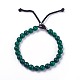Bracelets coulissants en perles rondes en pierres mélangées naturelles et synthétiques BJEW-L648-10-2