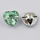 1-Hoyo Taiwán acrílico diamante de imitación botones del corazón BUTT-F017-15mm-21-2