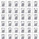 Benecreat 36 confezione di lettere e numeri di francobolli in metallo AJEW-BC0005-26P-5