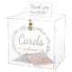 Rechteckige Hochzeitskartenbox aus Acryl mit Eisenschloss CON-WH0089-24-1