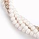 Round Glass Pearl Beaded Necklaces NJEW-K077-11B-2