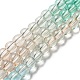 Brins de perles de quartz synthétiques teints et chauffés G-P502-01A-01-1