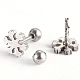 201 Stainless Steel Barbell Cartilage Earrings EJEW-R147-24-2