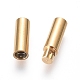 304ステンレススチール製バヨネットクラスプ  イオンプレーティング（ip）  コラム  ゴールドカラー  18x4mm  穴：3mm STAS-L134-02G-2