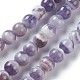 Brins de perles d'améthyste à chevrons naturels G-P428-04A-8mm-2