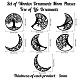 NBEADS 7 Pcs Moon Phase with Tree of Life Wood Wall Art HJEW-WH0049-028-2