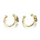 Brass Micro Pave Cubic Zirconia Cuff Earrings EJEW-S201-240G-NR-3