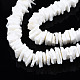 Shell normal de perles blanches de brins SSHEL-S266-029-3