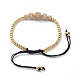 Bracelets réglables de perles tressées avec cordon en nylon BJEW-JB04969-01-3