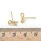 Фурнитура для сережек-гвоздиков из латуни с бантом KK-Z136-39G-3