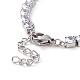 304 Stainless Steel Rhinestone Strass Chain Bracelets STAS-B021-14P-4