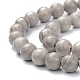 Natürliche Silber Linie Jaspis Perlen Stränge G-P451-03A-A-3