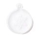 Thème de noël bricolage plat rond avec pendentif flocon de neige moules en silicone DIY-F114-34-3