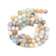 Brins de perles d'amazonite de fleurs naturelles G-G692-01F-6mm-3