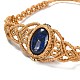 Bracelets de perles tressées ovales en lapis-lazuli naturel BJEW-K236-01G-3