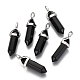 Natural Black Obsidian Double Terminated Pointed Pendants X-G-F295-04K-1